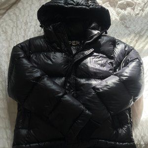 Aritzia Super Puff Shorty Black High Gloss Size Small